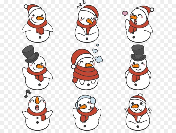 Наборы картинок снеговички