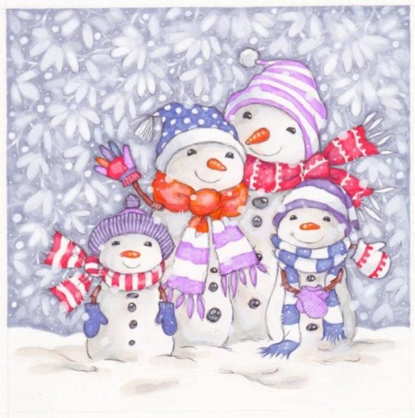Семья снеговиков