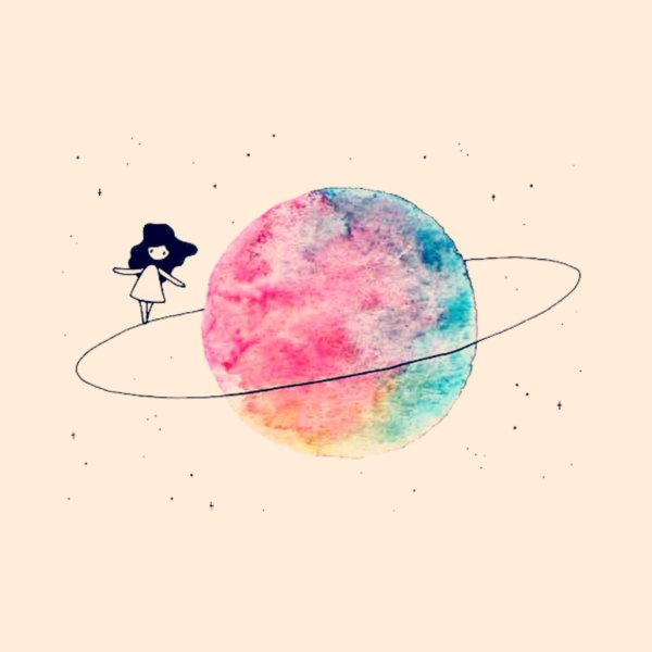 Рисунки для срисовки лёгкие космос