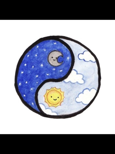 Рисунки легкие Луна для срисовки