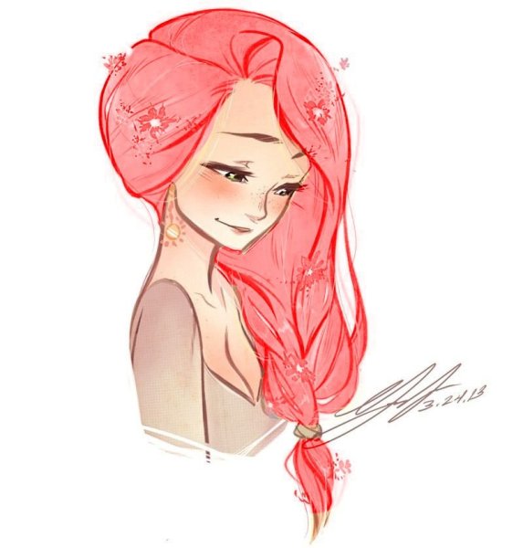 Рисунки милых девушек