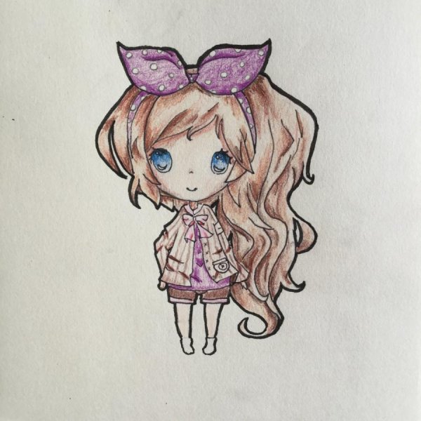 Милые рисунки легкие девочки