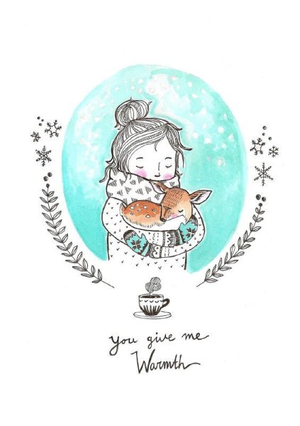 Девочки для скетчбука зимнее