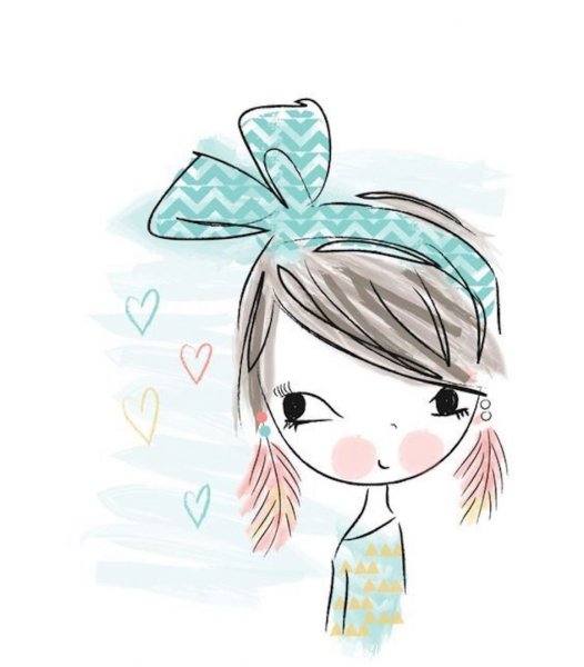 Картинки для срисовки милые девушки