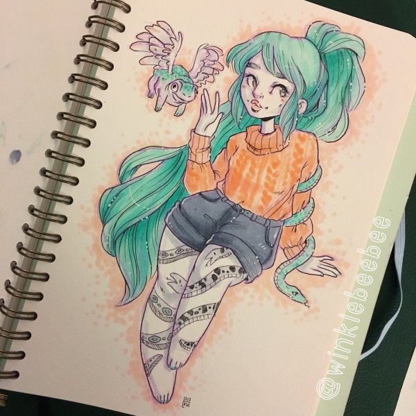 Яркие рисунки для скетчбука легкие