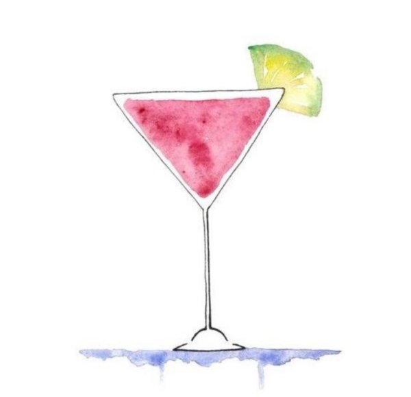 Рисунки для срисовки коктейль