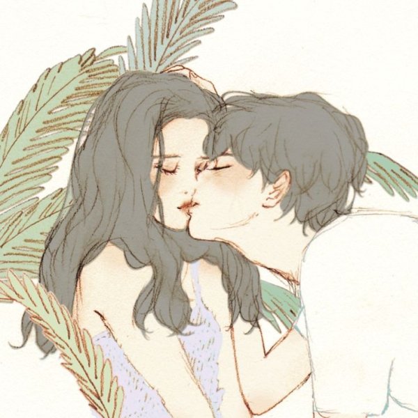 Пара влюбленных рисунок