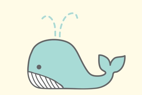 Милые киты для срисовки