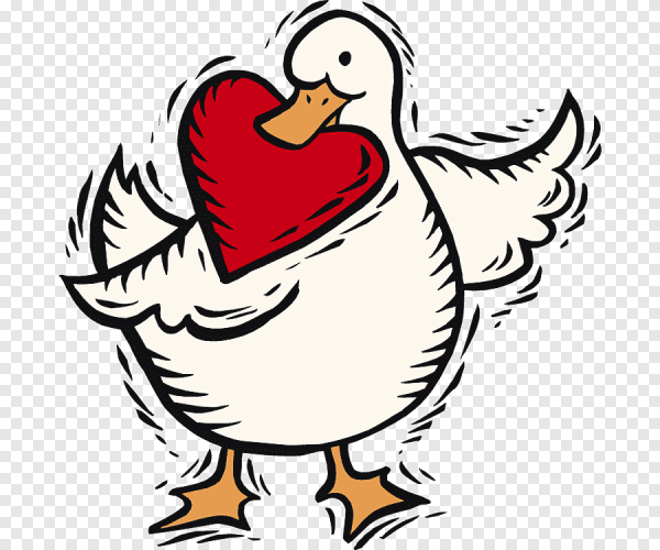 Гусь с сердечком