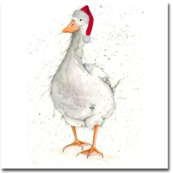 Гусь акварелью