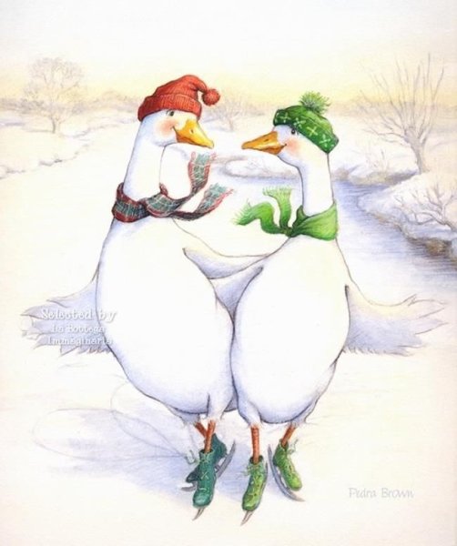 Иллюстрации с гусем