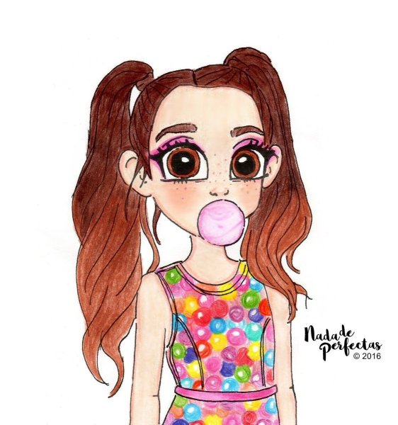 Милые рисунки легкие девочки