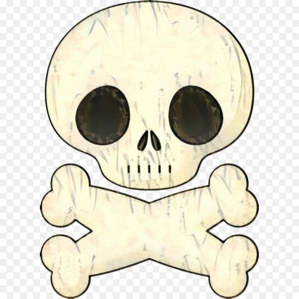 Мультяшный череп без фона