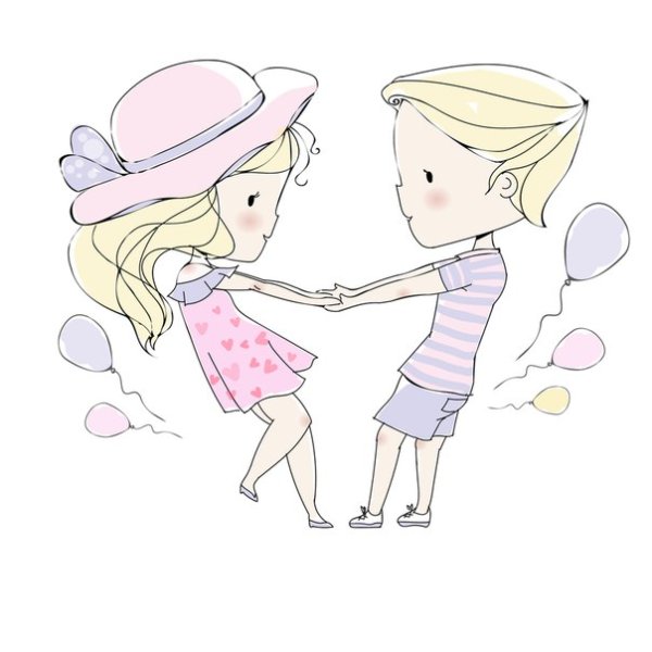 Пары в мультяшном стиле