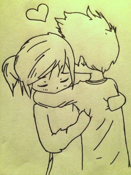 Рисунки для срисовки мальчик и девочка