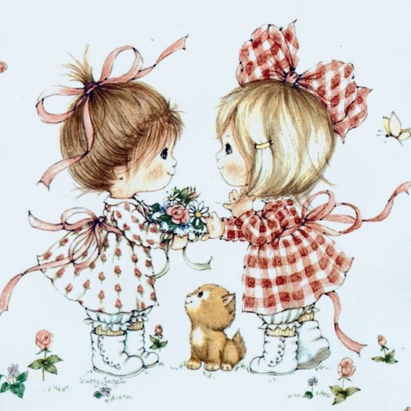 Красивые иллюстрации детей и кукол