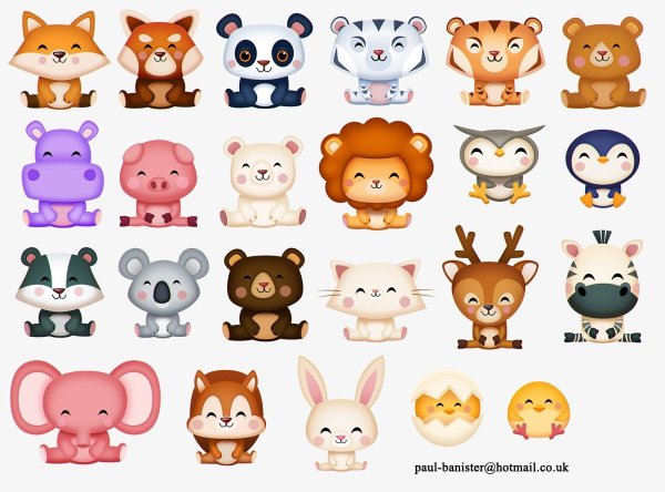 Зверюшки вектор