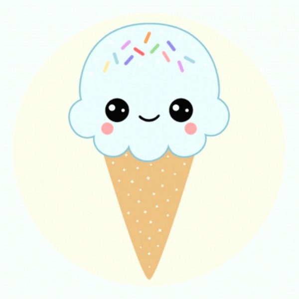 Милое мороженое с глазками