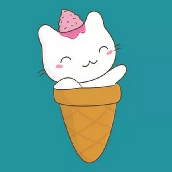 Котики для срисовки легкие и милые