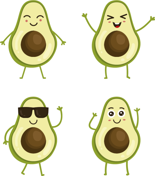 Наклейки "авокадо"