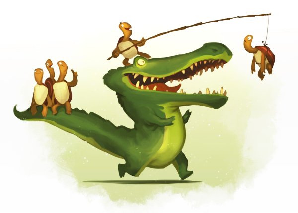 Веселый крокодил