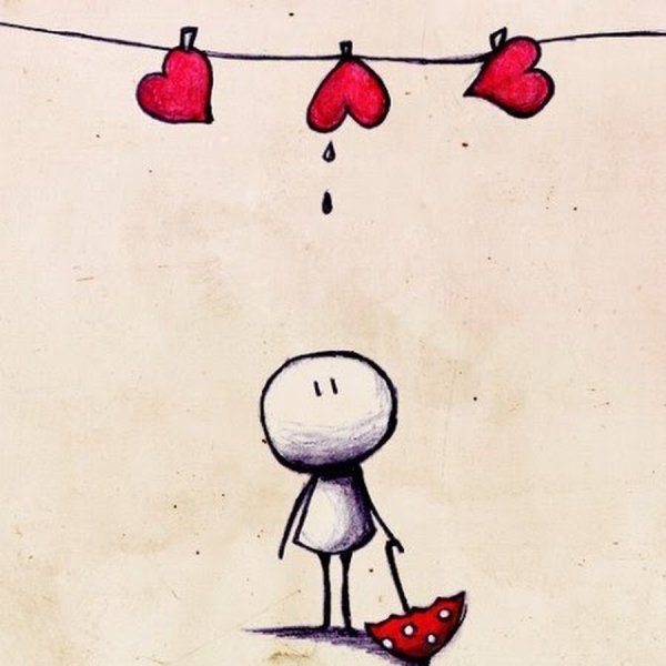 Рисунки для срисовки грустные