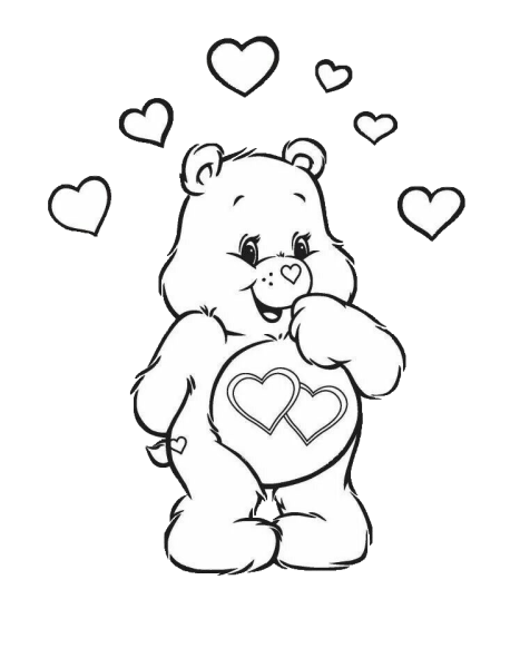 Мишка с сердечком рисунок