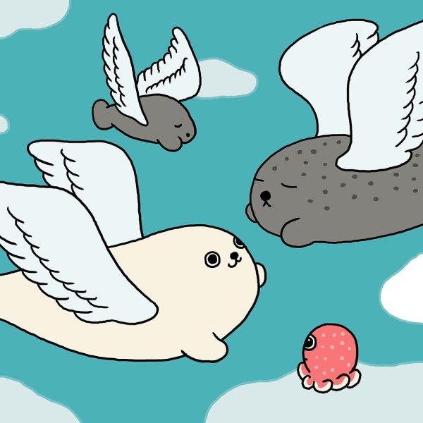 Милый тюлень арт