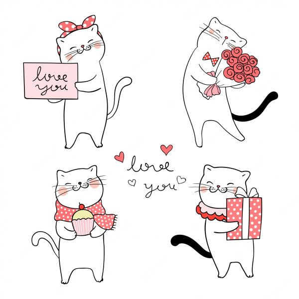 День Валентина котики