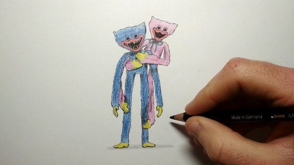 Срисовывать игрушек из Poppy Playtime