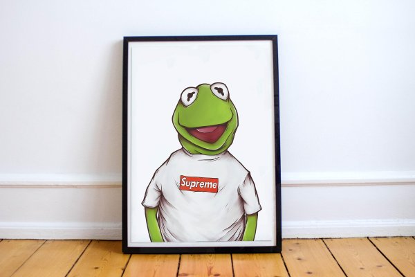 Кермит с плакатом