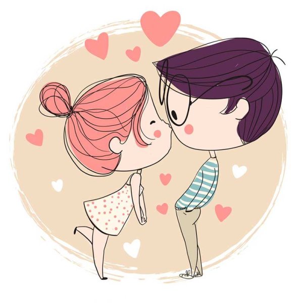 Котики любовь мультяшные