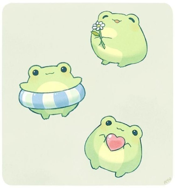 Лягушки милые арты