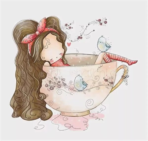 Девочка с чашкой