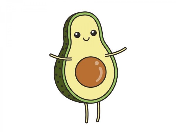 Рисунки авокадо милые легкие