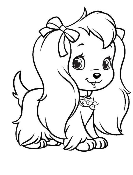 Раскраска Шарлотта Земляничка собаки