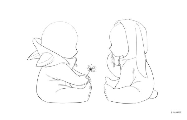 Милолые позы для рисования