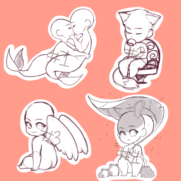 Чиби позы для рисования