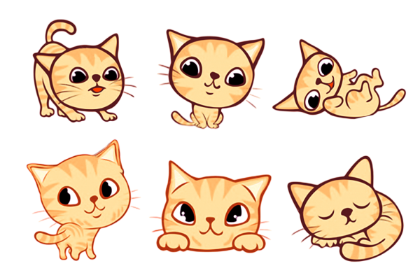 Котики мультяшные