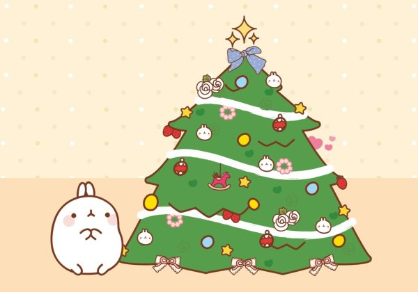 Новогодние наклейки кавайныt