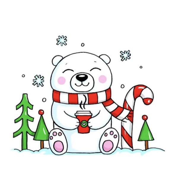 Милые новогодние рисунки легкие