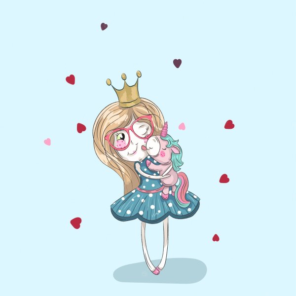 Мультяшные девочки Единороги