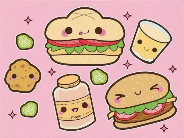 Рисунки для срисовки еда