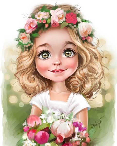 Красивые мультяшные девочки