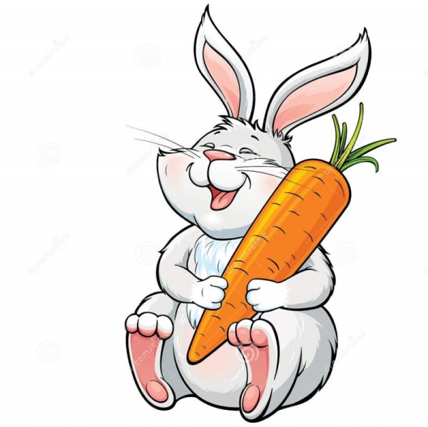 Заяц с морковкой