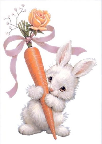 Зайчик с цветком
