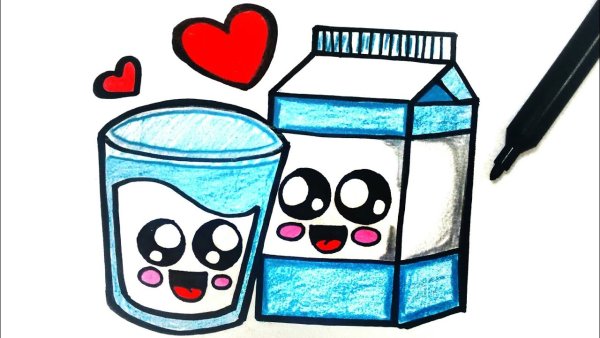 Как нарисовать молоко