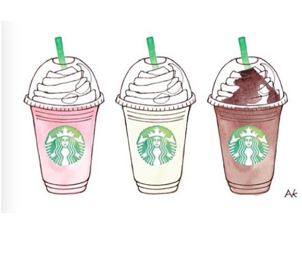 Фраппучино Старбакс рисунок