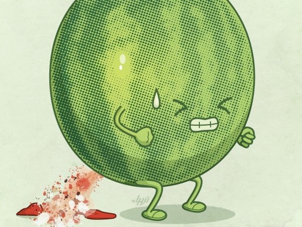 Арбуз с глазами