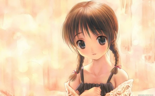 Аниме девочка с косичками